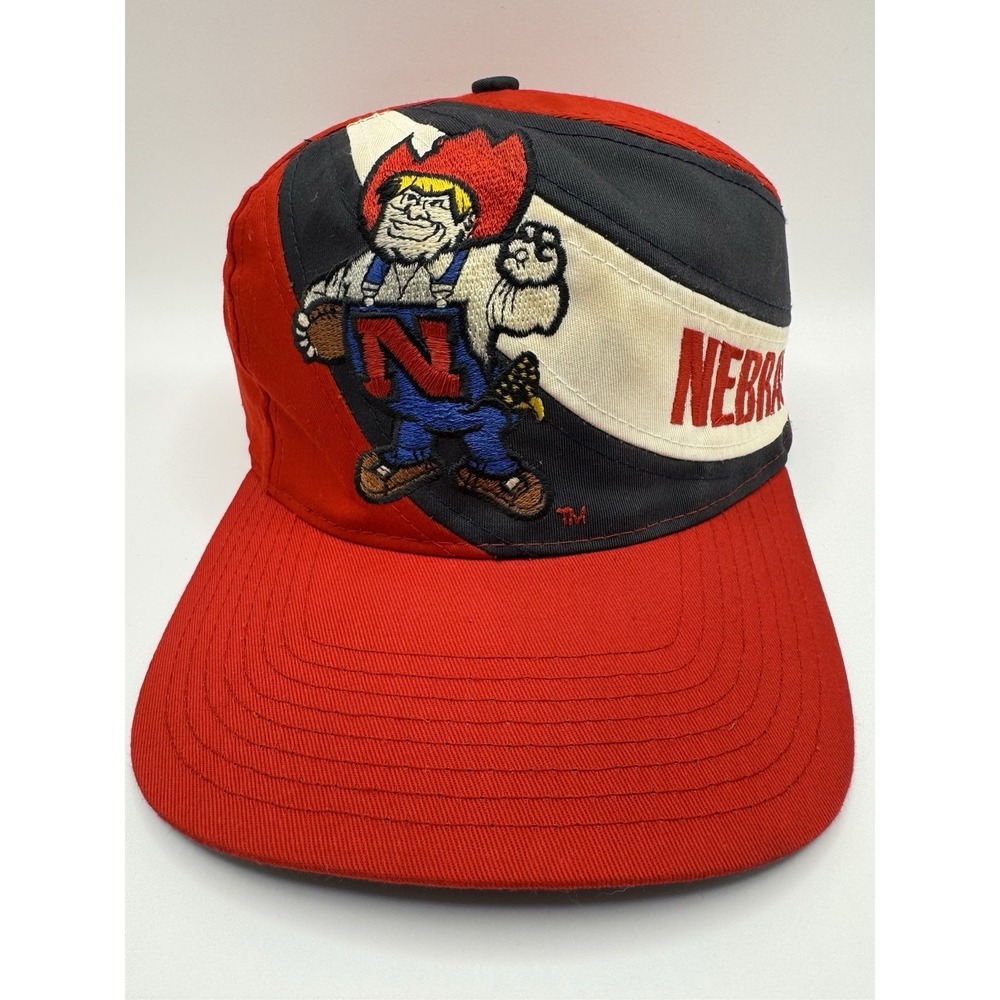 VTG Nebraska Cornhuskers Twin Enterprises Snapback Hat Big Logo Red Cap